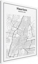 Stadskaart Haarlem - Canvas 50x70