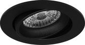 Spot Armatuur GU10 - Proma Delton Pro - GU10 Inbouwspot - Rond - Zwart - Aluminium - Kantelbaar - Ø82mm