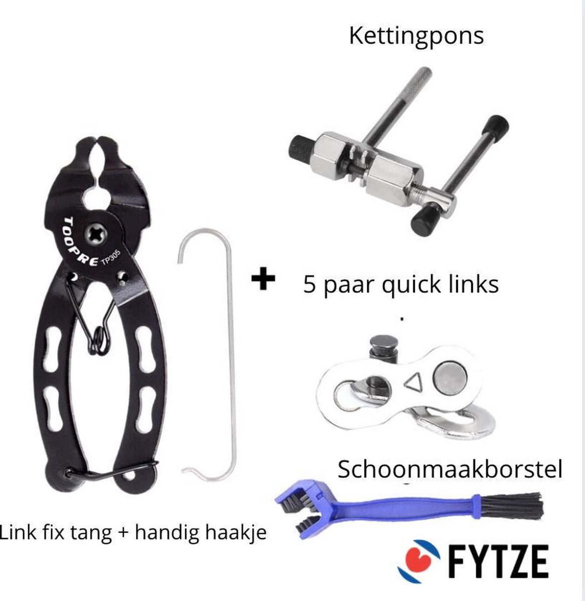 FYTZE Fiets Accessoires Ketting sluitschakel gereedschap - kettingtang -... | bol.com