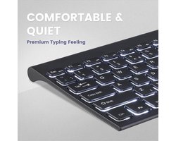 Perixx Periboard 429 compact ergonomisch toetsenbord - Stille Scissor toetsen - backlight - QWERTY/US