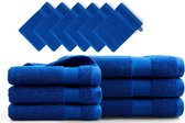Pure4u Clásico Badgoedset - Blauw - 12-delig - 3 Handdoeken - 3 Badlakens  - 6 Washandjes