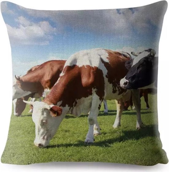 Housse de coussin Animaux Vache - Vaches - Impression photo - Sierkussen - 45x45 cm