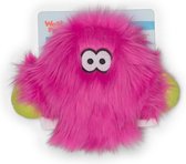 West Paw Rowdies™ Taylor -  Sterk Pluche Hondenspeelgoed - Knuffel met Pieper in Roze, Groen en Geel - Taylor Hot Pink