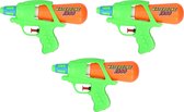 3x Waterpistool/waterpistolen groen/oranje 20 cm