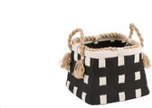 J-Line Mand Touw Jute Textiel Zwart/Ecru