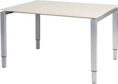 Verstelbaar Bureau - Domino 120x90 Eiken - alu frame