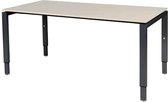 Verstelbaar Bureau - Domino 160x80 Eiken - zwart frame