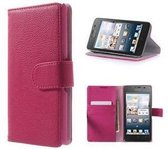 Huawei G510 Hoesje Wallet Case Roze
