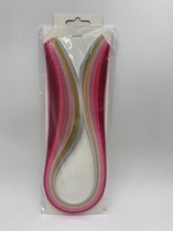 Quilling papier Roze 6 kleurig 5mm dik en 54cm lang