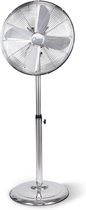 Lifetime Air Statiefventilator - Staande Ventilator - Kantelt en Oscilleert - Uitschuifbaar tot 125 cm -  Ø 40 cm - Chroom
