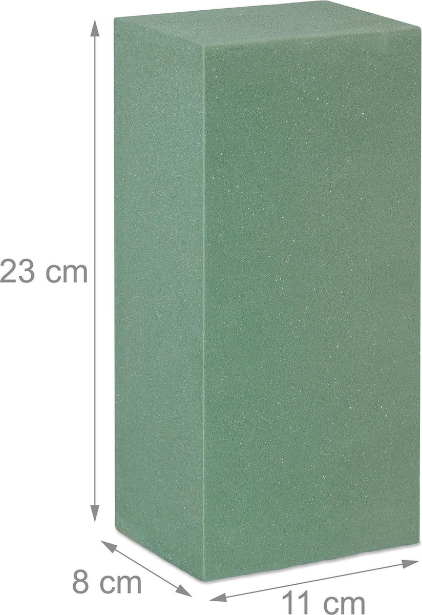 Mousse Florale Relaxdays - Lot De 2 Cœurs 26,5x26,5cm - Pour Compositions Fleurs Fraîches