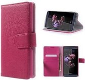 HTC Desire 610 Hoesje Wallet Case Roze