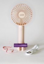 Ventilator- Yuhua  - ROZE - oplaadbaar bureauventilator - oplaadbaar reis ventilator - auto ventilator - ventilator voor haar/hem
