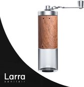 Larra Premium Handmatige Koffiemolen Bonenmaler | Handkoffiemolen van sterk RVS | Koffiemaler met schijven