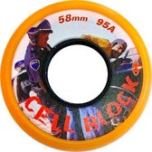 Hyper Cell Block - Wielen voor inlineskates - Aggressive skating - 58 mm - 95A - Oranje - Set van 4 wielen