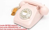 GPO 746 Retro vaste telefoon - met draaischijf - toonkiezend - rose