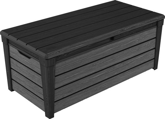 Keter Brushwood Opbergbox - 455L - 145x69,7x60,3cm - Grafiet | bol.com