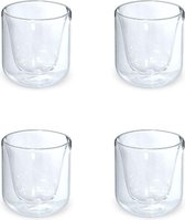 Orange85 Dubbelwandige Koffieglazen - 20cl - 4 Stuks - Koffie - Thee - Glas