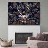 Poster Forrest Deer LS - Dibond - Meerdere Afmetingen & Prijzen | Wanddecoratie - Interieur - Art - Wonen - Schilderij - Kunst