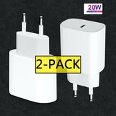 2x iPhone 12 oplaadstekker 20W USB-C Power oplader   Apple iPhone 12 - Apple iPad - USB-C Apple Lightning |Snellader iPhone 12 / 11 / X / iPad / 12 Pro Max / iPhone 12 Pro | iPhone 12 Lader |