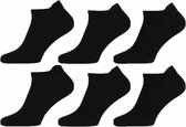 Socke - Zwarte Sneaker Sokken | 6 Paar | Maat 43/46 | Enkel Sokken | Voor Heren en Dames