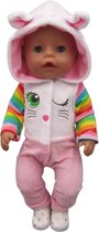 Dolldreams | Regenboog pakje geschikt voor babypop zoals baby born - Regenboog poppenkleding