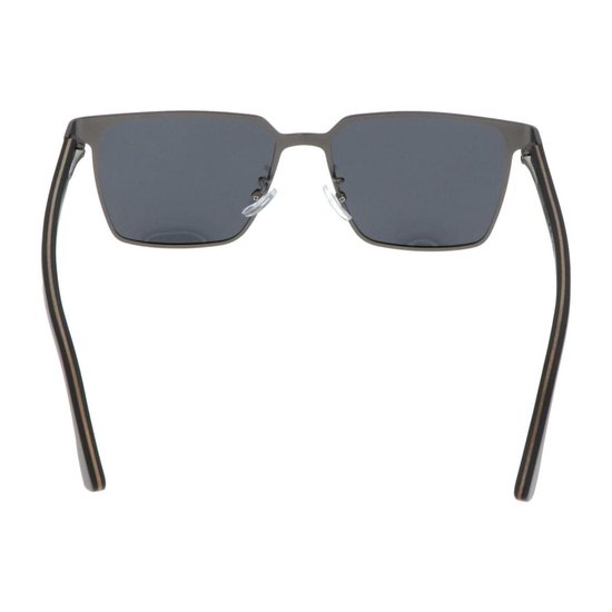 5one® Napoli Square Gun Metal Grey - Zonnebril met houten poten van 5one® — afbeelding 2