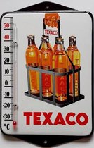 Texaco Emaille Thermometer 12 x 19 cm - Voor binnen en buiten