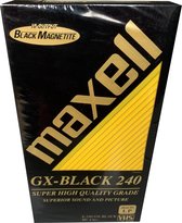 Maxell VHS videoband GX-Black 240min 4uur Super High Quality Grade