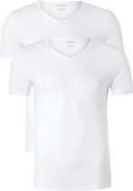 Emporio Armani T-shirts Pure Cotton (2-pack) - heren T-shirts V-hals - wit -  Maat: M