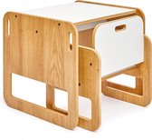 Minera® Sparrow Montessori Kindertafel met 1 stoeltje - Kindertafel - 0 t/m 2 jaar - Eethoek - Kindermeubels - Peuters tafel - 1 Kindertafel 1 stoel - Eethoek
