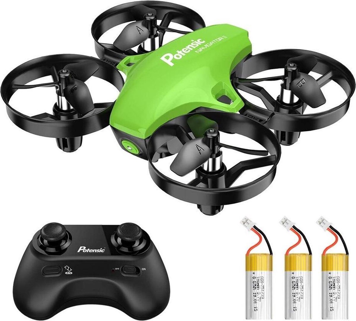 Potensic Mini-Drone Met 3 Batterijen | Drone Met Landingsmarkering | 3 Snelheden | 4-12 Jaar