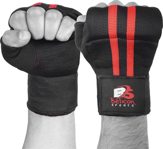 Foto: Inner gloves binnenhandschoenen katoenen handschoen en halfverband meerdere kleuren vuist en duimbeschermer voor boksen sparring muay thai kickboxing mma martial arts en fight training maat medium