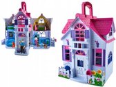 Poppenhuis Uitklapbaar - Opvouwbaar Huis voor poppen - Inclusief Meubeltjes - Poppenhuis met Kamer Meubels - Barbiehuis - Speelgoedhuis - Kinderen Speelgoed - Poppen - Poppenhuizen & Inrichti