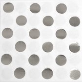 Haza Original Servetten Dots 33 X 33 Cm Papier Wit/ Zilver 16 Stuks