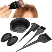 Haarverf set 5 delig -Cazon- Kappers Producten - Verfkwast - Haarverf - Haarverf zwart - Haarverf bakje - Haarverf kwast met bakje - Haarkleuring Kwast - Verfkwasten - Uitgroei Verven - Haarv