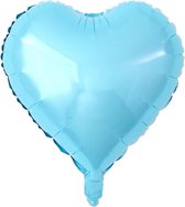Baby Blauwe Hartje - Ballon - 45 cm - Decoratie - Feest - Ballon - Hartje