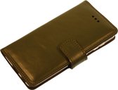 Made-NL Samsung Galaxy A42 Handgemaakte book case bruin hoesje