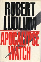 Boek "The Apocalypse Watch" van Robert Ludlum met rode en zwarte letters.