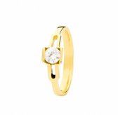 Hemels juwelier- HMLR111- Dames- Damesring- 14k geel gouden- Ring- Verlovingsring- Maat55 - 17,5mm- Moederdag aanbieding