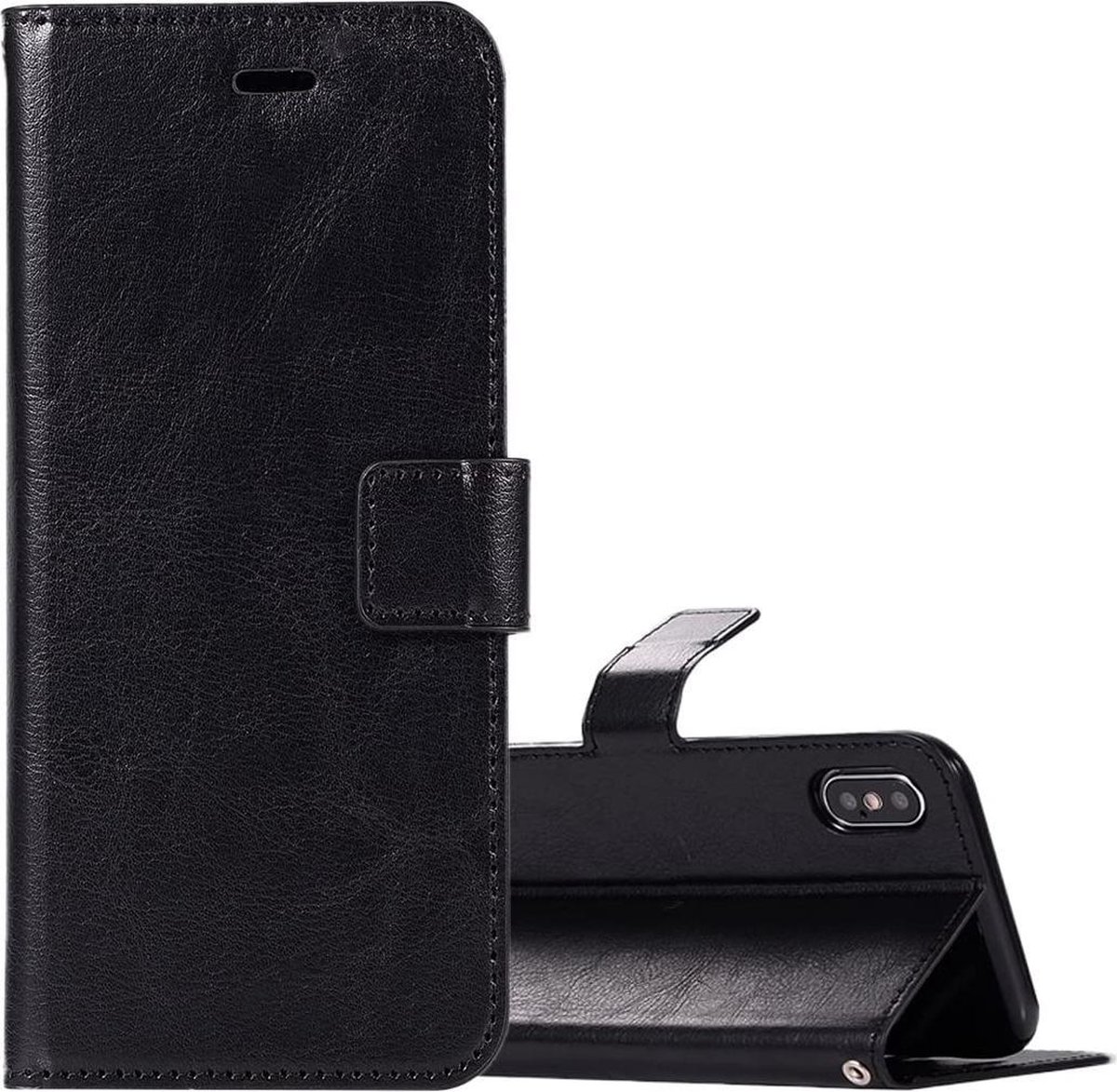 Portemonnee Book Case Hoesje Geschikt voor: iPhone XR - zwart