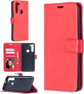 Portemonnee Book Case Hoesje Geschikt voor: Motorola Moto One Fusion Plus -  rood