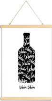 JUNIQE - Posterhanger Tchin-Tchin -20x30 /Wit & Zwart
