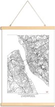 JUNIQE - Posterhanger Liverpool - minimalistische stadskaart -20x30