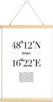 JUNIQE - Posterhanger Wien -30x45 /Wit & Zwart