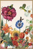 JUNIQE - Poster met kunststof lijst Garden Spring Flowers -13x18