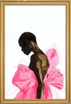 JUNIQE - Poster met houten lijst Bloom -20x30 /Roze