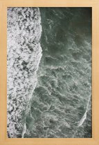 JUNIQE - Poster in houten lijst Oceanic 01 -40x60 /Grijs & Groen