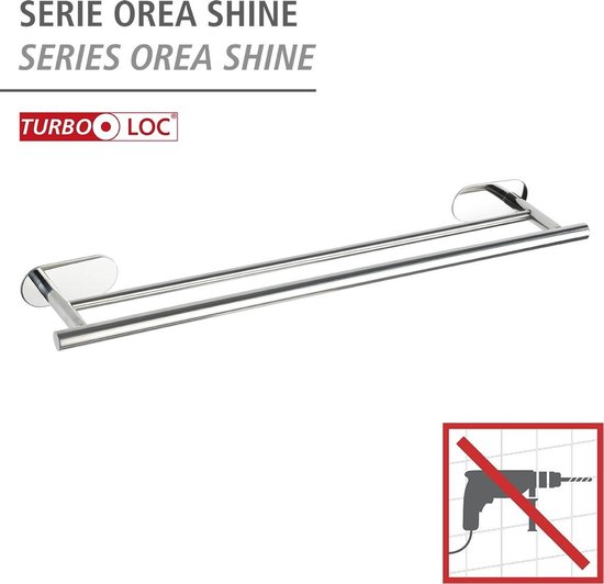 Porte serviette mural courbé en chrome - 5 barres WENKO