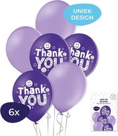 Dankjewel - Thank You ballonnen - Helium Ballonnen - Juf Cadeau - Afscheidscadeau - Afscheidscadeau Collega - Bedankt Cadeautje – Bedankt Ballonnen - 6 Stuks